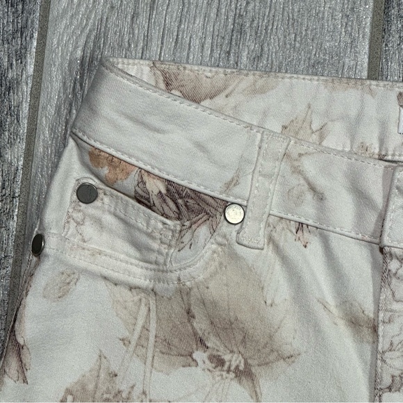 LASCANA Skinny Muted Floral Denim Jean Leggings Jeggings Euro 34 US 2-4 - Picture 3 of 13